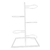 Maxbell Basketball Storage Shelf Home Freestanding Sports Organizer 5 Tier Ball Rack White