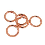 Maxbell 5 Pieces 28mm Alloy Round Carabiners Camping Spring Clip Keychain Rose Gold - Aladdin Shoppers