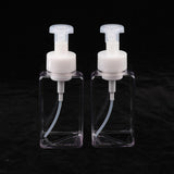 Maxbell Maxbell Empty Plastic Square Pump Bottle Jar Foam Dispenser for Liquid Lotion Clear