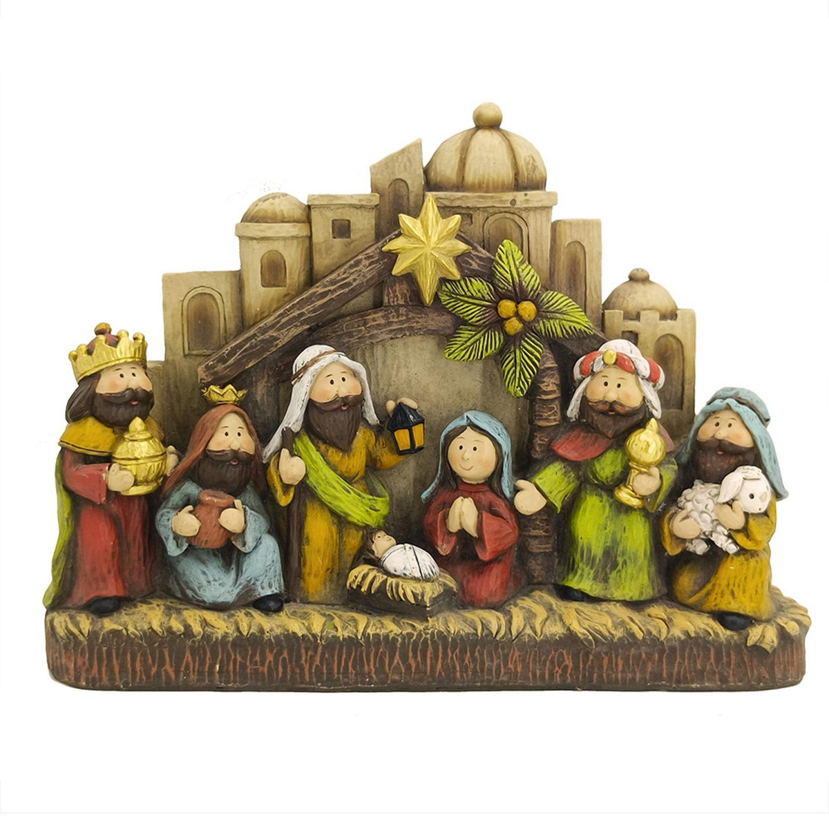 Maxbell Nativity Scene Figurine Decorative Religious Craftwork for Home Car Tabletop