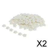 Maxbell 2x100 Pieces Star Shape Sealing Wax Beads for Stamp Envelope Seal DIY White