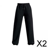 Maxbell 2xWomens Sweatpants Fleece Lining Jogger Pants Casual Harem Trouser Black 3XL