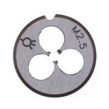 Maxbell 2x1pc Metric Durable HSS Die Dies Threading Tool 2 Types M2.5