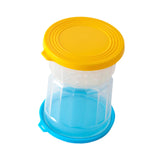 Maxbell Wet Dry Separation Jar Food Storage Container for Mushrooms Onions Jalapenos Yellow Blue