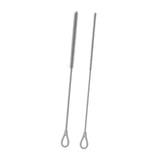Maxbell 2 Pieces Silicone Straw Cleaner Brushes Reusable for Drinking Straw Keyboard Grey