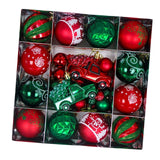 Maxbell 44Pcs Christmas Balls DIY Pendants Xmas Balls for Outdoor Festivals New Year Red Green Car