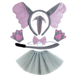 Maxbell 3xElephant Costume Set Easter Ears and Tail for Carnivals Holidays Stage Shows
