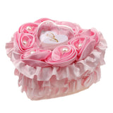 Maxbell Heart Shape Rose decorated Earring Ring Pendant Jewelry Box Case Holder Pink - Aladdin Shoppers