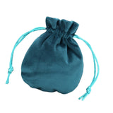 Maxbell Drawstring Bag Velvet Gift Bag Rings Jewelry Pouch Blue 9.5x11.5cm
