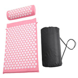 Maxbell Acupressure Mat and Pillow Set Premium Accupressure Pad for Leg Hip Shoulder Pink White