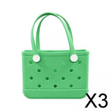 Maxbell 3xWashable Tote Bag Waterproof Handbag Organizer Fashion Summer Kids Beach Bag Green