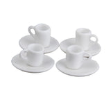 Maxbell 1/12 Ceramic Dollhouse Miniature Tableware Tea Set Home Decoration White
