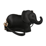 Maxbell Elephant Shape Crossbody Bag Animal Elephant Purse for Party Summer Shopping Black