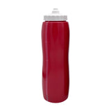Maxbell Squeeze Water Bottle 950ml Squeezable Sports Bottle for Travel Hockey Adults Red