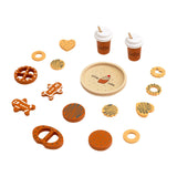 Maxbell Wooden Cookie Play Food Set Kitchen Accessories for Role Play Girls and Boys