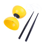 Maxbell Chinese Yoyo Diabolo Set Portable Juggling Toy for Adults Children Beginners Yellow L