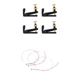 Maxbell 4 Metal Violin String Fine Adjuster Tuners+ 5pcs E Strings for 3/4 4/4 Violin