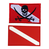 Maxbell 2 Pieces Scuba Diving Dive Diver Down Flag Patch Badge for Backpack Gear Bag