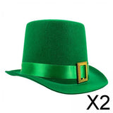 Maxbell 2xGreen Top Hats Steampunk Hats Funky Tall ST Patricks Day Hats Party Supplies