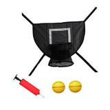 Maxbell Mini Trampoline Basketball Hoop Goal Game Easy Install Lightweight Backboard black