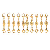 Maxbell 10 Piece Magnetic Clasps Hooks Drum Shape DIY Jewelry Findings Crafts Gold