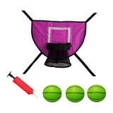 Maxbell Trampoline Basketball Hoop Set Soft Basketball Game Accessories for Training Green Basketball