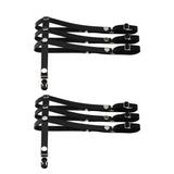 Maxbell Maxbell 2pcs Adjustable Leg Garter Belts Sexy Elastic Leg Harness Punk Gothic Rivet Stud Thigh Ring Garter with Metal Clips