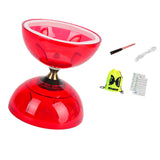 Chinese Diabolo Set Versatile yo yo Juggling Toy for Children Elderly Adults L Red