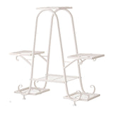 Maxbell Plant Stand Decoration Flower Pot Holder Rack for Balcony Indoor Living Room White