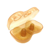 2Pcs Silicone Nipple Shields Manual Breast Pump Breast Milk Collection Shell Orange