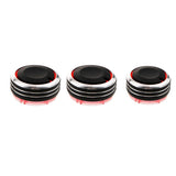 3pcs Air Conditioning AC Panel Control Switch Knob for 02-16 VW Polo Black