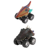 Maxbell 2 Pieces Kids Children Pull Back Car Dinosaur Figures Jurassic Toy Model