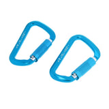 Maxbell Maxbell 1 Pair 30KN D-Ring Twist Auto Locking Rock Climbing Carabiner Rescue Blue