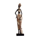 Maxbell African Women Statue Party Accent Hotel Farmhouse Home African Art Sculpture 7cmx5cmx34cm