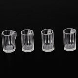 Maxbell 16 Pcs Dollhouse Miniature Dessert Bowl Glass Jars Plastic Beer Mug Juice Glass