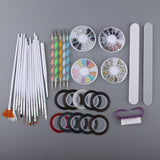 Maxbell Maxbell Set of 10 Types 37pcs Manicure Tools Set Nail Art Liner Brush Dotting Pen