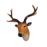 Maxbell Maxbell Wall Mount Deer Head Resin Sculpture Statue for Home Living Room Decoration Brown