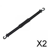 Maxbell 2xPortable Skating Shoes Carrier Strap with End Hooks Belt Ski Boot Strap Black