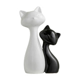 Maxbell Couple Cat Figurines Modern Cute Animal Sculpture
