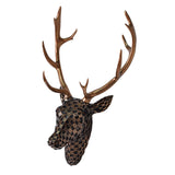 Maxbell Deer Head Wall Mount Decor Craft Wall Sculpture for Hotel Office Living Room