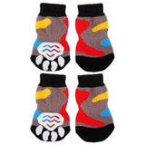 Maxbell Maxbell Multicolor Pet Dog Doggie Socks Paws Covers w/ Non-slip Bottom -Size M