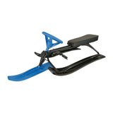 Snow Sled with Steering Wheel Brake Gift Ski Sled Slider for Children Adults Blue