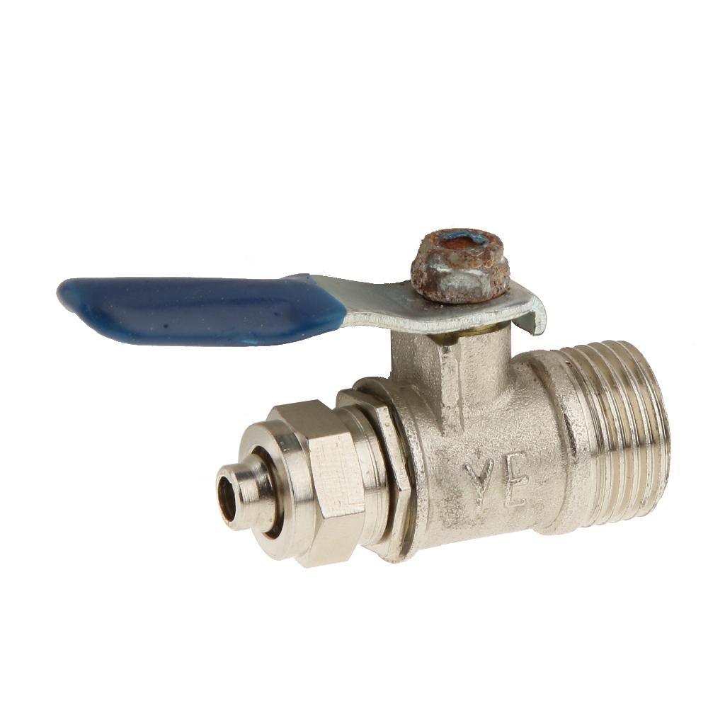 Maxbell Various Type Ball Valve Threaded Brass Ball Valve 3 interface 16mm 8mm Blue