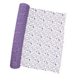 Maxbell Jacquard Net Mesh Flower Wrapping Paper for Valentine's Day Wedding Birthday Light Purple