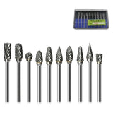 Maxbell 10x Tungsten Carbide Rotary Burr Cutting for Carpentry Woodworking Deburring