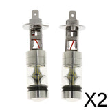 Maxbell 2x2X Aluminum H1 100W White LED DRL Car Fog Light Lamp Bulbs Super Bright