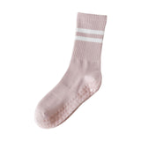 Maxbell Yoga Socks Anti Skid Practical Noise Reduction Soft Crew Socks Pilates Socks Light Pink