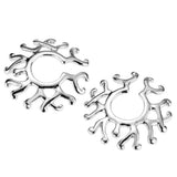 Maxbell 2 Pairs Fake Nipplering Non-piercing Steel Adjustable Screw Flower Ring