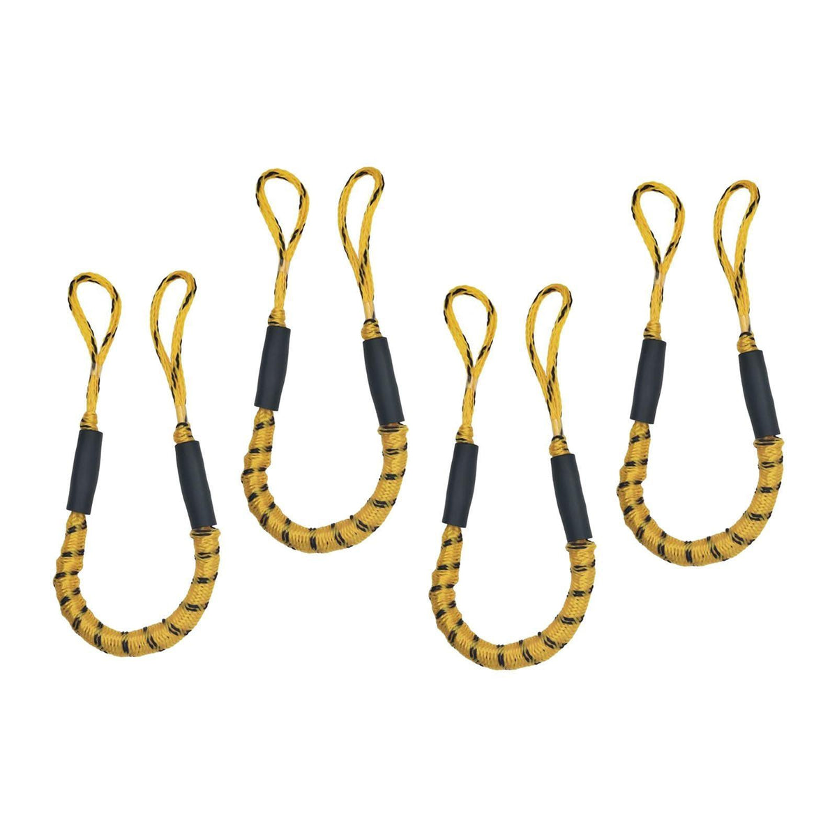 Maxbell Maxbell Stretchable Bungee Dock Line Marine Mooring Rope for Boat B Yellow 4Pcs