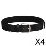 Maxbell 4xBaseball Belt Softball Belt Adjustable Unisex Waist Band Fine Workmanship Black